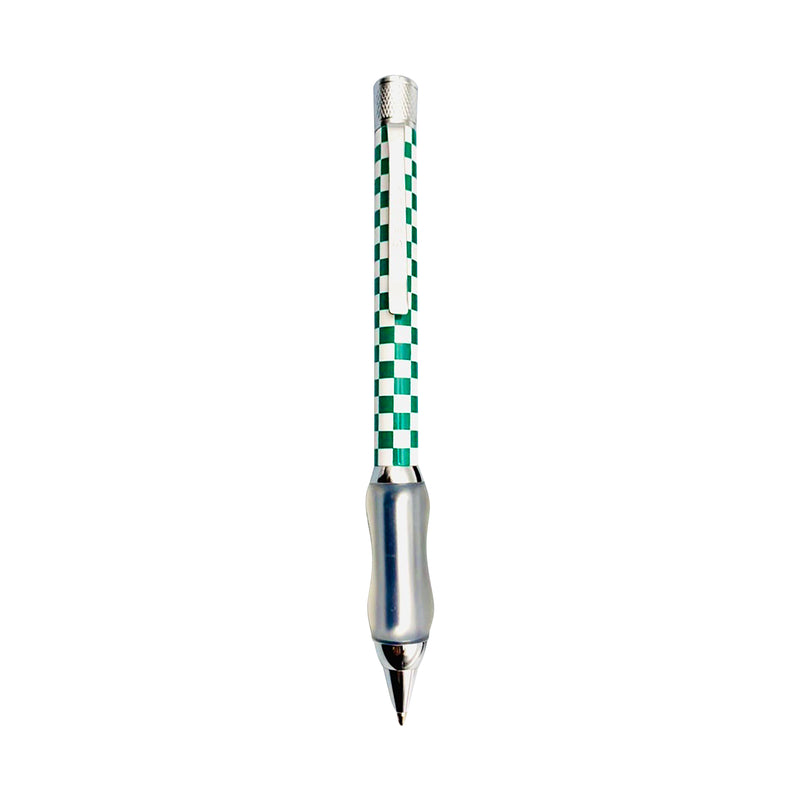 Aqua Green and White | Ball Point | Checkers Collection